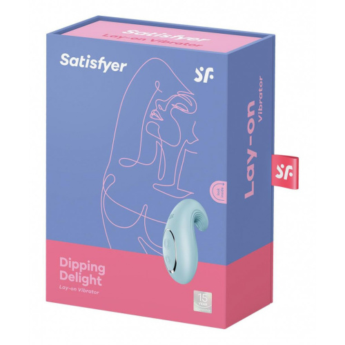 Satisfyer Dipping Delight - Вібратор, 9х6 см (блакитний)